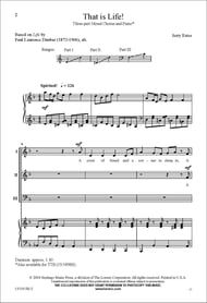 That Is Life! Three-Part Mixed choral sheet music cover Thumbnail